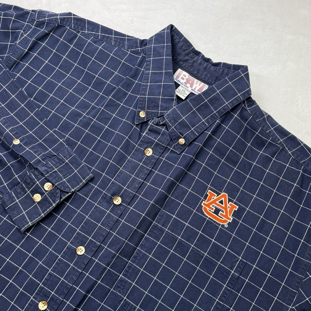 Vintage 90s Auburn Tigers BAW Athletic Wear Button Down Shirt‎ XXL